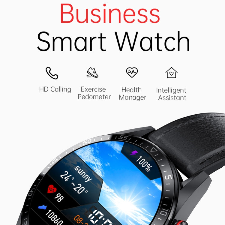 DW161.39 inch AMOLED Screen Smart Watch, Support Heart Rate / Blood Pressure Monitoring, Leather Strap, DW16